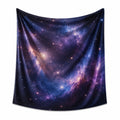 Arazzo da parete 150 x 150 cm in poliestere blu viola con stampa galassia decorativo